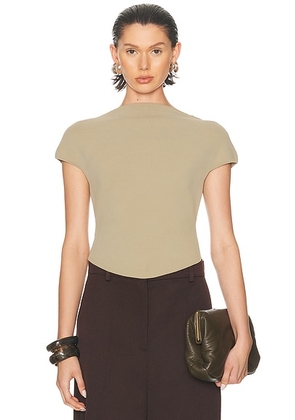 Cult Gaia Virginiana Knit Top in Nutmeg - Beige. Size S (also in ).