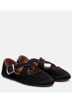 Alaia Calf hair ballet flats