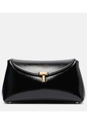 Toteme T-Lock Mini patent leather clutch