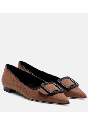 Manolo Blahnik Maysale buckled ballet flats
