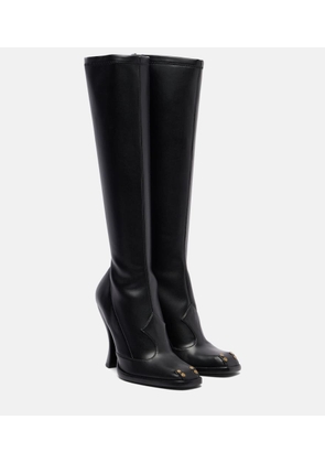 Etro Studded leather knee-high boots