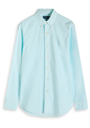 Polo Ralph Lauren Logo-embroidered Cotton Oxford Shirt - Light Blue - S