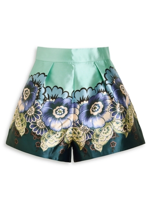 Alemais Madalena Floral Satin Twill Shorts - Multicoloured - 10 (UK10 / S)