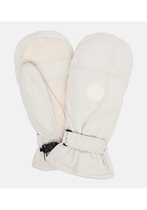 Yves Salomon Leather-trimmed mittens