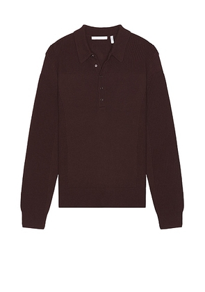 Helmut Lang Block Polo in Dark Burgundy - Burgundy. Size L (also in ).