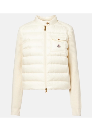Moncler Down-paneled wool and cashmere cardigan