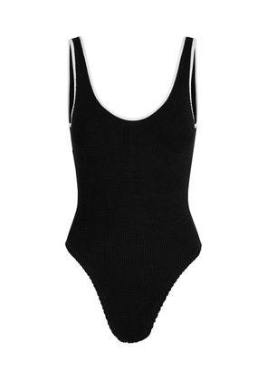 Hunza G Faye Crinkle Swimsuit - Black - One Size