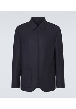 Giorgio Armani Chevron wool and cashmere-blend jacket
