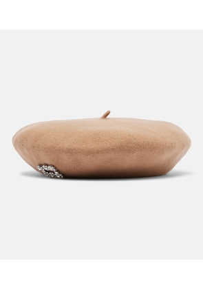 Roger Vivier Embellished wool beret