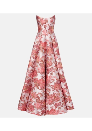 Markarian Laila floral brocade gown