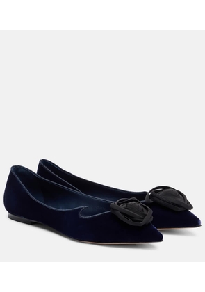 Roger Vivier Rose Vivier velvet ballet flats
