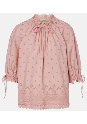 Valentino Broderie anglaise cotton blouse
