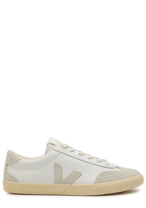 Veja Volley Panelled Grained Leather Sneakers - White - 42 (IT42 / UK8)