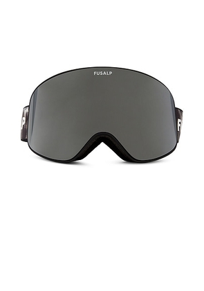 Fusalp Matterhorn Ski Goggles in Noir & Leopard Flou Savane - Black. Size all.