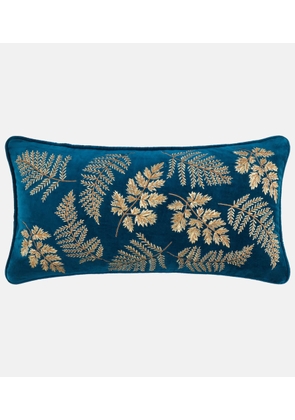 Les-Ottomans Embroidered cotton velvet cushion