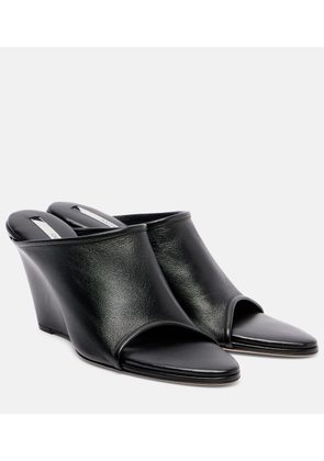 Christen Strap Stretch 75 leather wedge mules