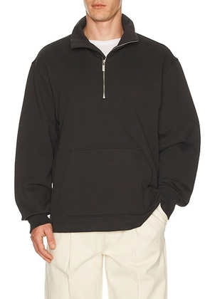 Helmut Lang Quarter Zip in Vintage Black - Black. Size XL/1X (also in S, XXL/2X).