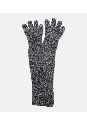 Moncler Embroidered alpaca-blend gloves