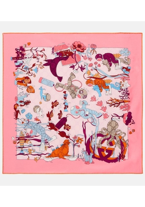 Gucci Printed silk twill scarf