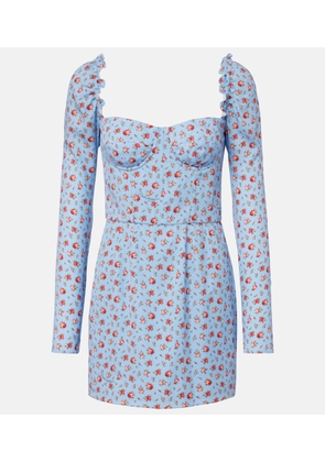 Dolce&Gabbana Floral silk-blend minidress