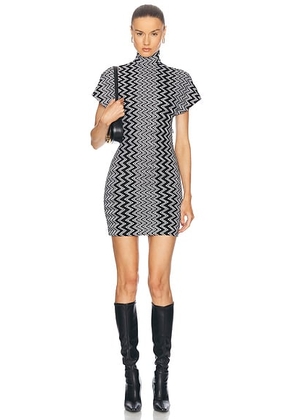 Missoni Zig Zag Short Dress in Black & White - Black. Size 38 (also in ).