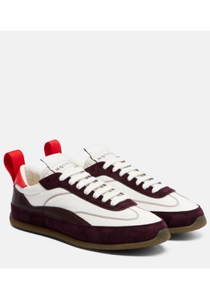 McQueen EC1 suede-trimmed leather sneakers