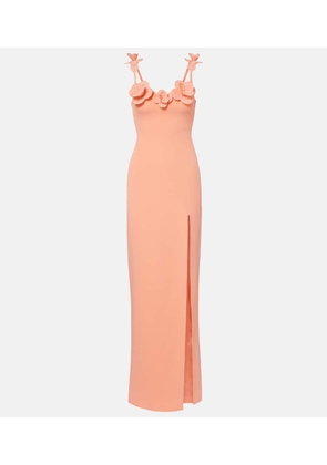 David Koma Floral-applique gown