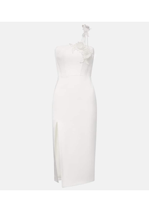 David Koma Floral-applique bustier dress
