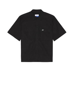 OFF-WHITE Embroidered Summer Heavycot Shirt in Black - Black. Size M (also in ).