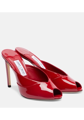 Jimmy Choo Brigitte 100 patent leather mules