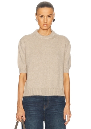 KHAITE Davin Cashmere Sweater in Putty - Beige. Size L (also in ).