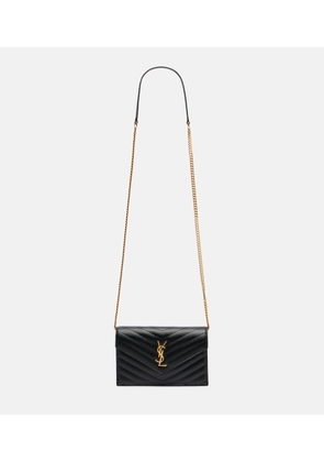 Saint Laurent Cassandre Envelope Small leather wallet on chain