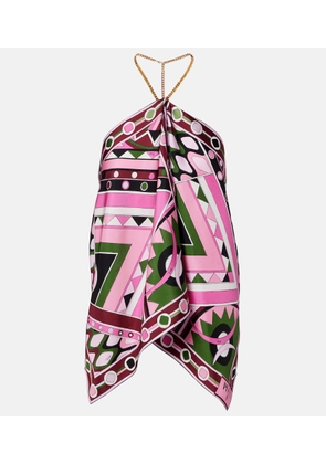 Pucci Printed silk satin top