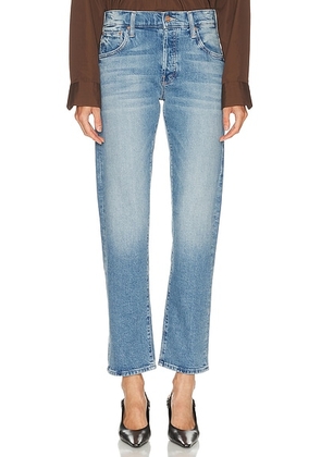 MOTHER The Mid Rise Hiker Hover Jeans in Fight For Your Right - Blue. Size 24 (also in 29, 32).