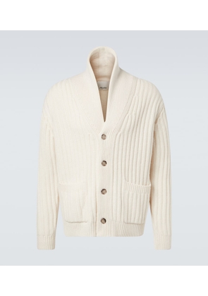 Allude Ribbed-knit wool and cashmere cardigan