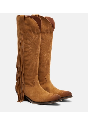 Golden Goose Wish Star fringed suede cowboy boots