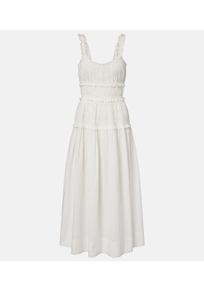 Doen Marianne ruffled cotton poplin midi dress