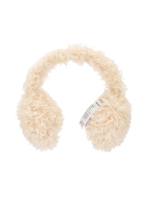 Moncler Faux Fur Earmuffs in Light Beige - Beige. Size all.