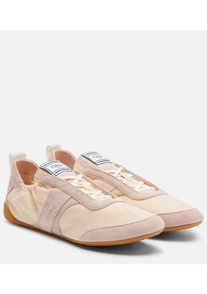 Chloe Chloe Kick suede-trimmed sneakers