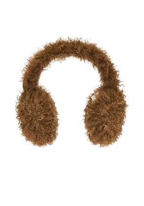 Moncler Earmuffs in Cognac - Brown. Size all.