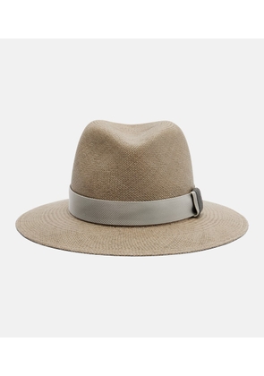 Brunello Cucinelli Straw fedora hat