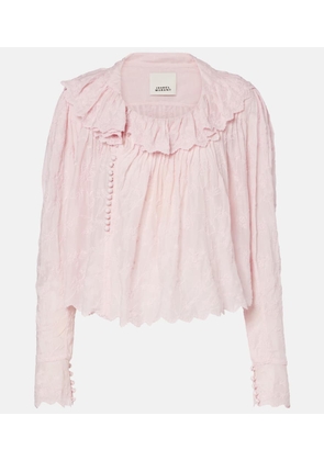 Isabel Marant Zelly embroidered cotton and silk blouse