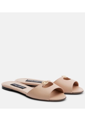 Dolce&Gabbana DG leather slides