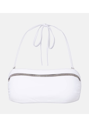 Brunello Cucinelli Embellished bikini top