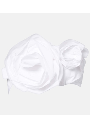 Simone Rocha Rosette cotton poplin bandeau top