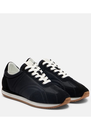 Toteme Suede-trimmed sneakers