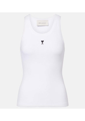 Ami Paris Ami De Cour cotton jersey tank top
