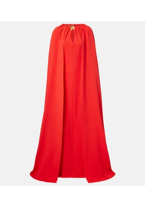 Oscar de la Renta Cyclamen silk-blend georgette kaftan