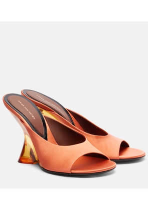 Dries Van Noten Satin wedge mules