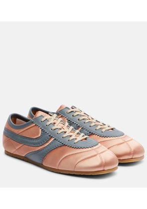 Dries Van Noten Leather-trimmed satin sneakers